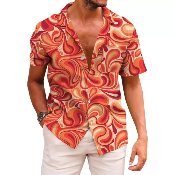 KYKU Funky Hawaiian Shirt for Men Palm Beach Shirts Tropical Vacation Shirts