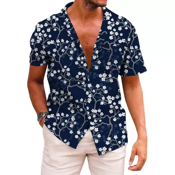 KYKU Funky Hawaiian Shirt for Men Palm Beach Shirts Tropical Vacation Shirts
