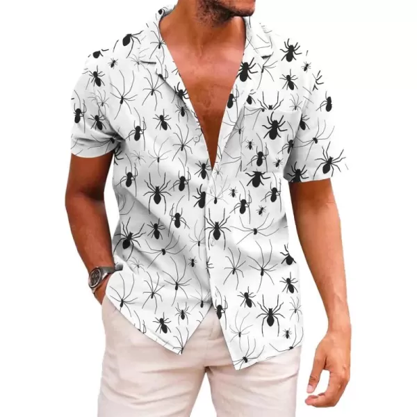KYKU Funky Hawaiian Shirt for Men Palm Beach Shirts Tropical Vacation Shirts