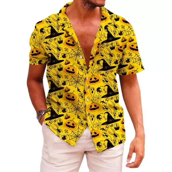 KYKU Funky Hawaiian Shirt for Men Palm Beach Shirts Tropical Vacation Shirts