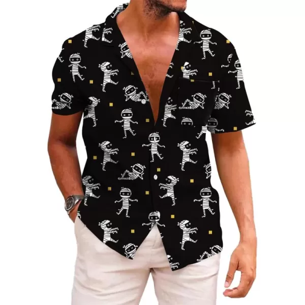 KYKU Funky Hawaiian Shirt for Men Palm Beach Shirts Tropical Vacation Shirts