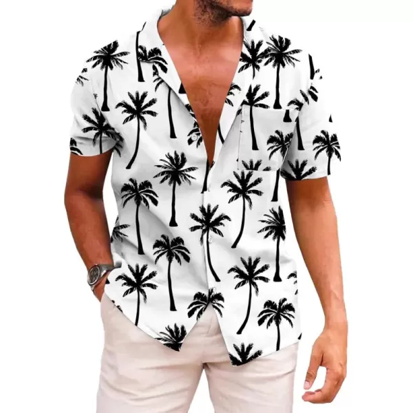 KYKU Funky Hawaiian Shirt for Men Palm Beach Shirts Tropical Vacation Shirts