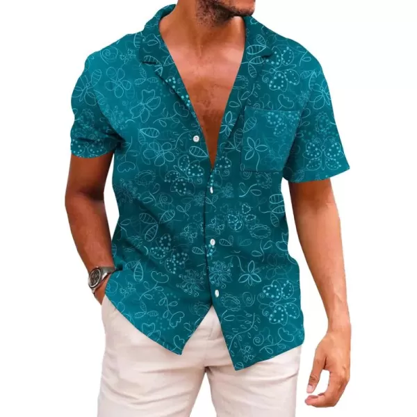 KYKU Funky Hawaiian Shirt for Men Palm Beach Shirts Tropical Vacation Shirts