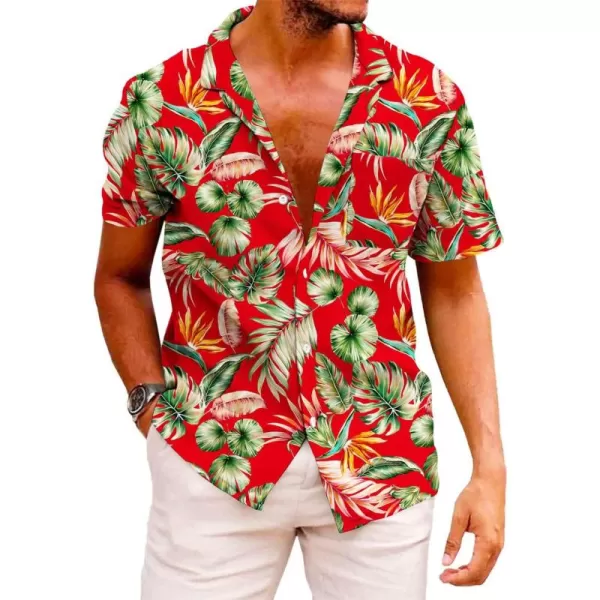 KYKU Funky Hawaiian Shirt for Men Palm Beach Shirts Tropical Vacation Shirts