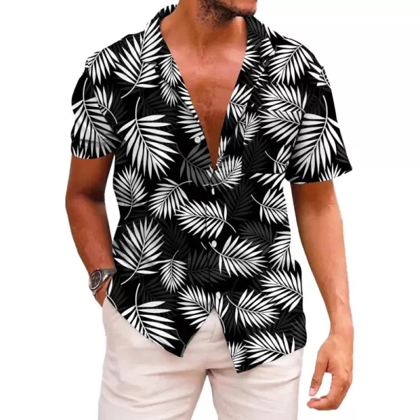 KYKU Funky Hawaiian Shirt for Men Palm Beach Shirts Tropical Vacation Shirts