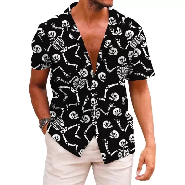KYKU Funky Hawaiian Shirt for Men Palm Beach Shirts Tropical Vacation Shirts