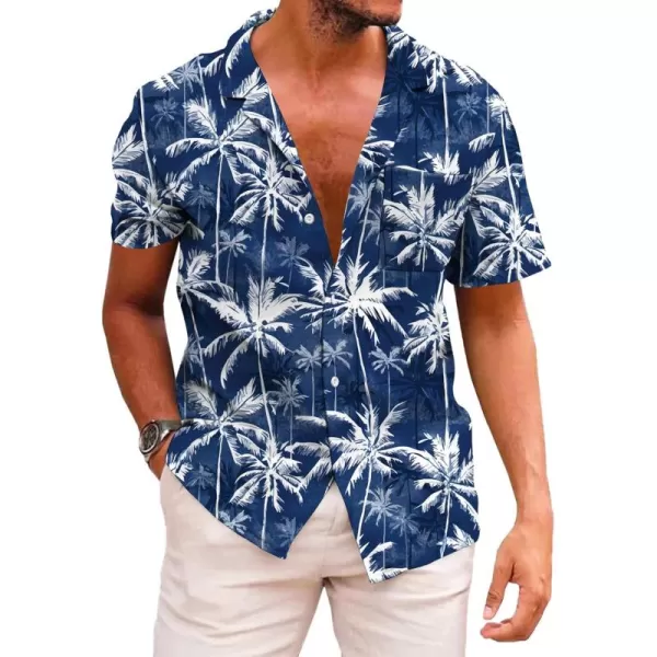 KYKU Funky Hawaiian Shirt for Men Palm Beach Shirts Tropical Vacation Shirts