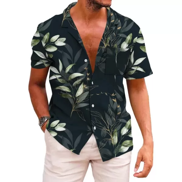 KYKU Funky Hawaiian Shirt for Men Palm Beach Shirts Tropical Vacation Shirts