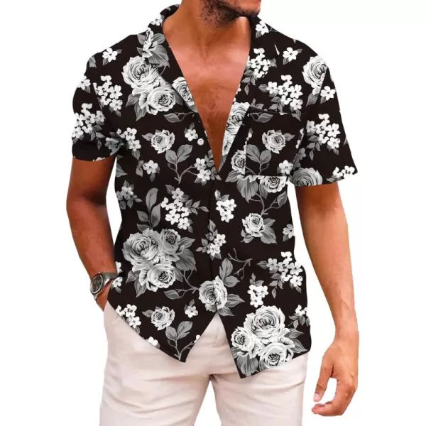 KYKU Funky Hawaiian Shirt for Men Palm Beach Shirts Tropical Vacation Shirts