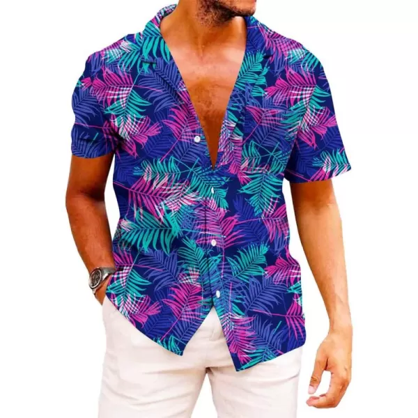 KYKU Funky Hawaiian Shirt for Men Palm Beach Shirts Tropical Vacation Shirts