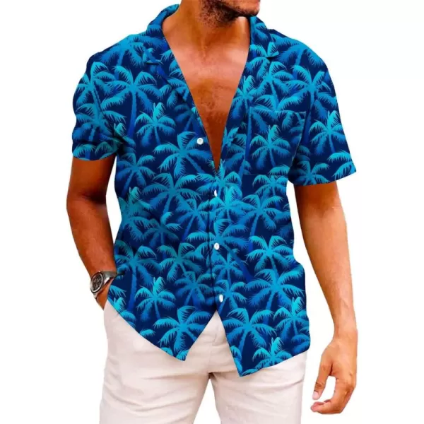 KYKU Funky Hawaiian Shirt for Men Palm Beach Shirts Tropical Vacation Shirts