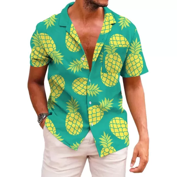 KYKU Funky Hawaiian Shirt for Men Palm Beach Shirts Tropical Vacation Shirts