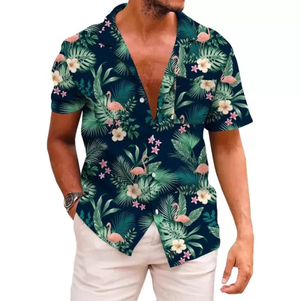 KYKU Funky Hawaiian Shirt for Men Palm Beach Shirts Tropical Vacation Shirts