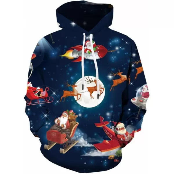 KYKU Funny Christmas Hoodie Men Holiday Hoodies Vacation Xmas Hooded Pullover
