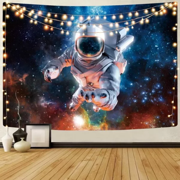 KYKU Galaxy Tapestry Wall Hanging Purple Outer Space Tapestry Cool Trippy Nebula Universe Tapestries for Bedroom Living Room Dorm Decor 