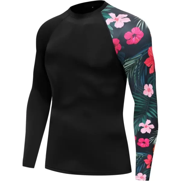 KYKU Men's Rash Guard Long Sleeve UPF 50+ UV Lightweight Sun Protection Swim Shirt for Outdoor Fishing Hiking Surf