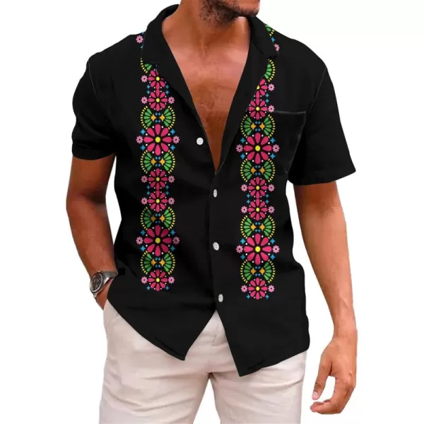 KYKU Mexico Shirt for Men Funny Beach Shirts Hawaiian Button Down Short Sleeve