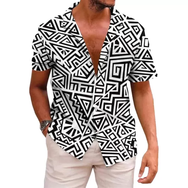 KYKU Mexico Shirt for Men Funny Beach Shirts Hawaiian Button Down Short Sleeve