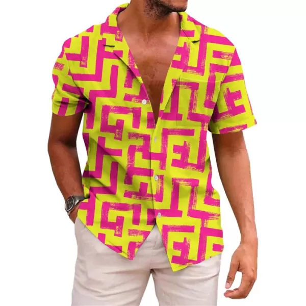 KYKU Mexico Shirt for Men Funny Beach Shirts Hawaiian Button Down Short Sleeve