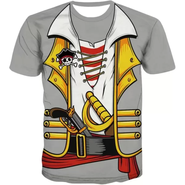 KYKU Pirate Costume Men Accessories Halloween T Shirts Funny Cruise Pirates T-Shirt