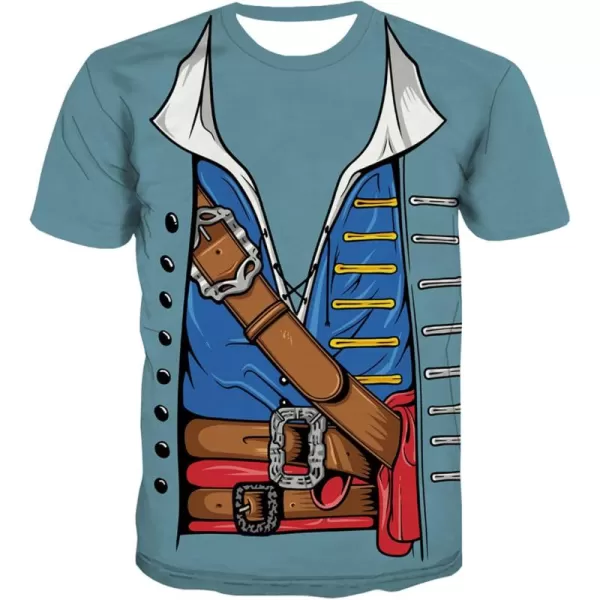 KYKU Pirate Costume Men Accessories Halloween T Shirts Funny Cruise Pirates T-Shirt