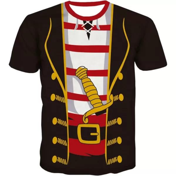 KYKU Pirate Costume Men Accessories Halloween T Shirts Funny Cruise Pirates T-Shirt