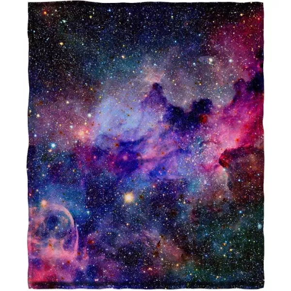 KYKU Soft Galaxy Blanket Full Size Fleece Purple Nebula Throw Blanket Universe Small Outer Space Adult and Child Comfy Home for Living Room Sofa Nap Cozy Pretty Abstract Art Printed Design Gifts