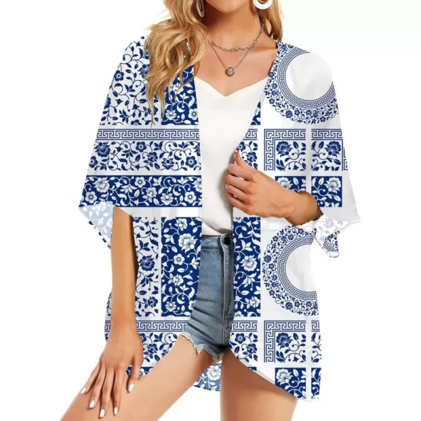 KYKU Summer Kimonos for Women Casual Hawaiian Tropical Floral Tops