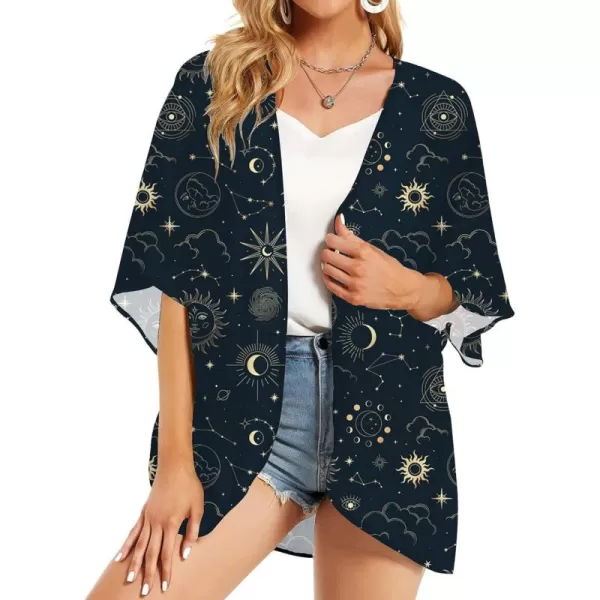 KYKU Summer Kimonos for Women Casual Hawaiian Tropical Floral Tops