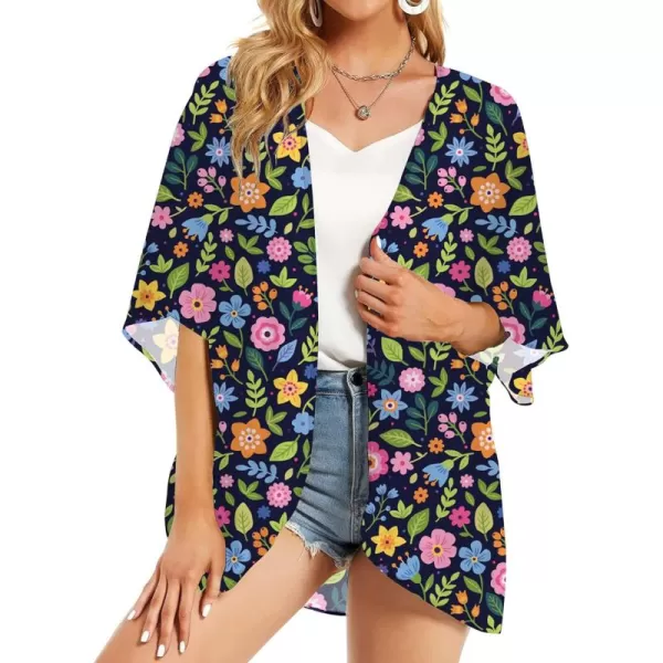 KYKU Summer Kimonos for Women Casual Hawaiian Tropical Floral Tops