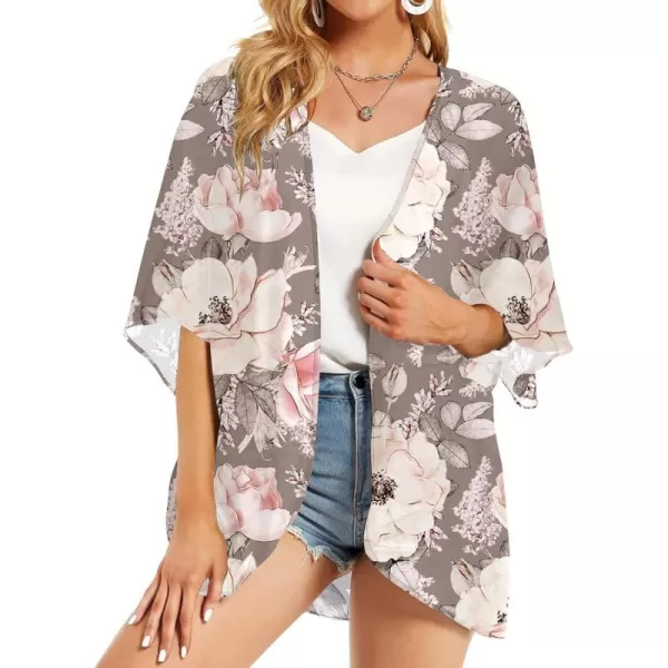 KYKU Summer Kimonos for Women Casual Hawaiian Tropical Floral Tops