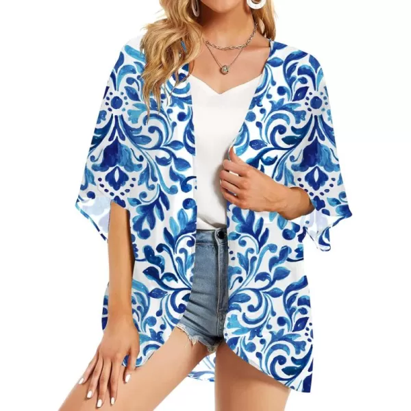 KYKU Summer Kimonos for Women Casual Hawaiian Tropical Floral Tops