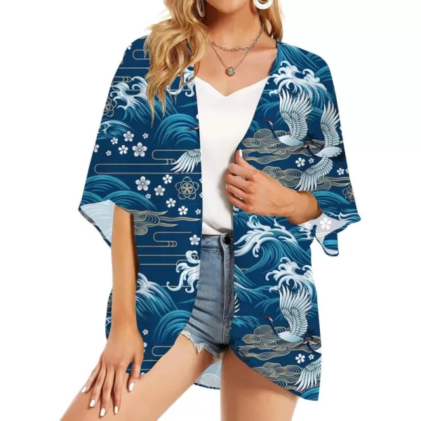KYKU Summer Kimonos for Women Casual Hawaiian Tropical Floral Tops