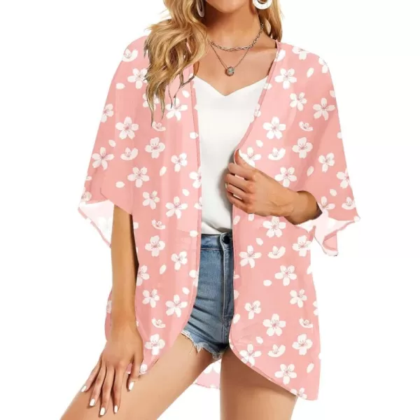 KYKU Summer Kimonos for Women Casual Hawaiian Tropical Floral Tops