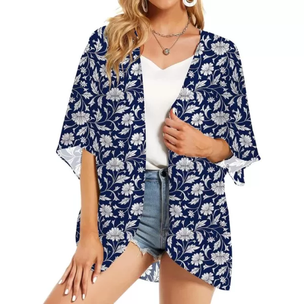 KYKU Summer Kimonos for Women Casual Hawaiian Tropical Floral Tops
