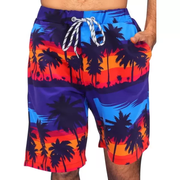 KYKU Swimming Trunks Men Swim Shorts Swimwear Beachwear Board Shorts with Pocket