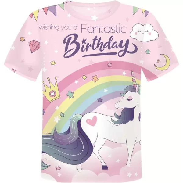 KYKU Toddler Girls Short Sleeve Graphic T-Shirt Kids Cute T Shirt Gifts