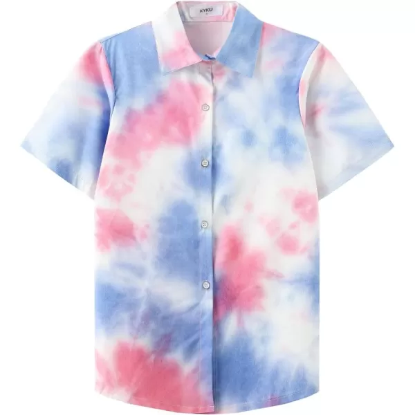 KYKU Womens Button Down Hawaiian Shirt Casual Fashion Shirts Summer Blouses