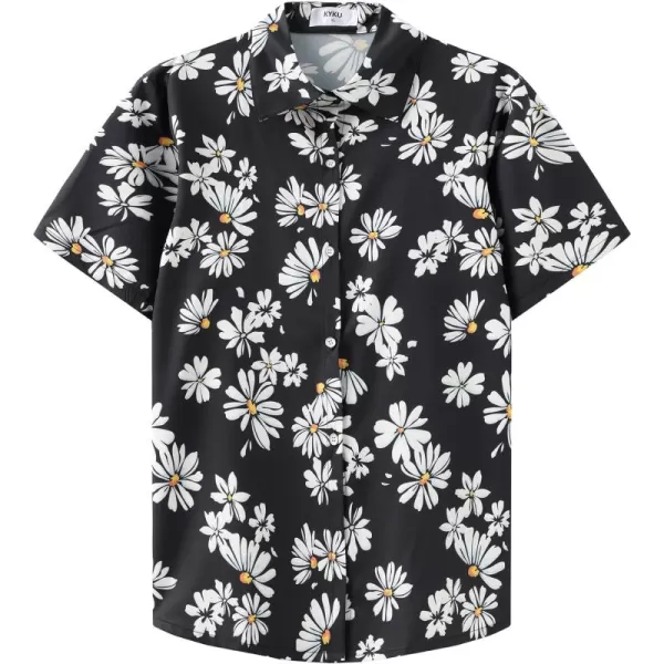 KYKU Womens Button Down Hawaiian Shirt Casual Fashion Shirts Summer Blouses