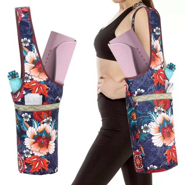 KYKU Yoga Mat Bags for Women Yoga Mat Carrier Tote, Holds More Yoga Accessories, Fits Most Size Mats