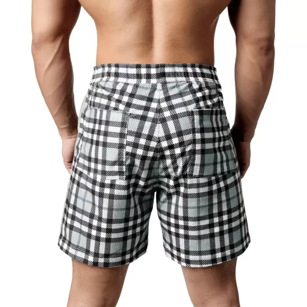 Men's Casual Drawstring Corduroy Shorts Elastic Waist Summer Shorts with Pocket