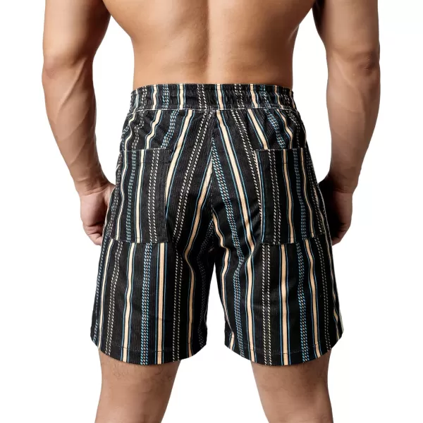 Men's Casual Drawstring Corduroy Shorts Elastic Waist Summer Shorts with Pocket