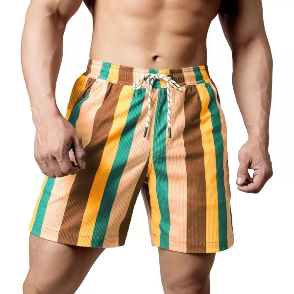 Men's Casual Drawstring Corduroy Shorts Elastic Waist Summer Shorts with Pocket