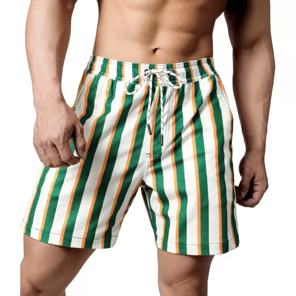 Men's Casual Drawstring Corduroy Shorts Elastic Waist Summer Shorts with Pocket