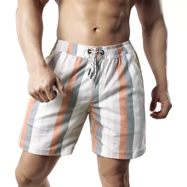 Men's Casual Drawstring Corduroy Shorts Elastic Waist Summer Shorts with Pocket