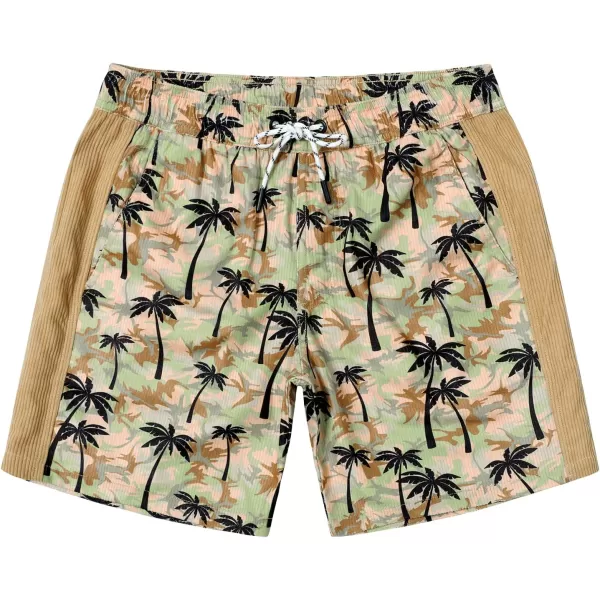 Men's Casual Drawstring Corduroy Shorts Elastic Waist Summer Shorts with Pocket