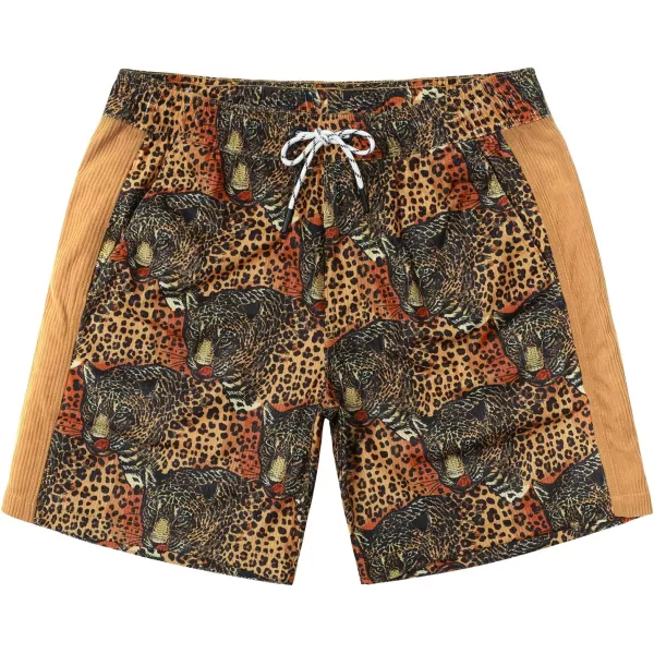Men's Casual Drawstring Corduroy Shorts Elastic Waist Summer Shorts with Pocket