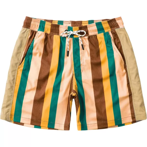 Men's Casual Drawstring Corduroy Shorts Elastic Waist Summer Shorts with Pocket