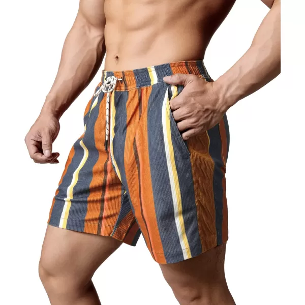Men's Casual Drawstring Corduroy Shorts Elastic Waist Summer Shorts with Pocket