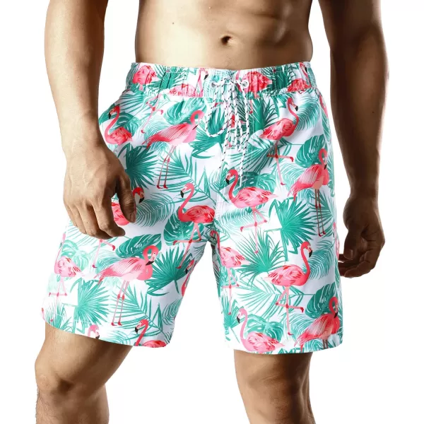 Mens Swimming Trunks Quick Dry Swim Shorts with Mesh Lining Beach Shorts